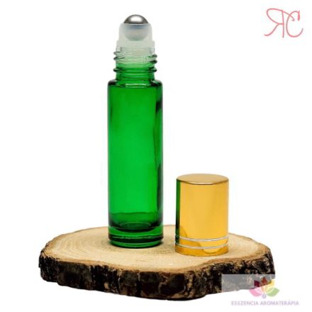 Zöld golyós roll-on üres üveg 10 ml