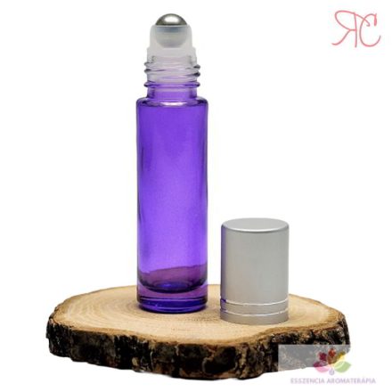 Lila golyós roll-on üres üveg, 10 ml